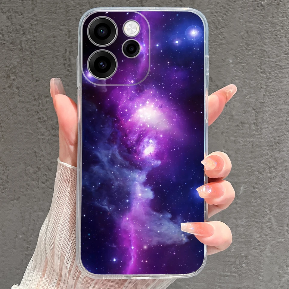 Cartoon Cat Astronaut Minimalist Soft Clear Phone Case