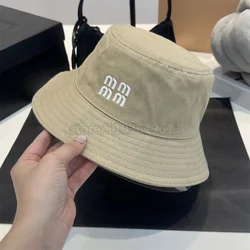 Fashion Cap Women Hats Summer Brim Fisherman 666568 Design Cotton Womens Bucket Hat Retro Embroidery Letter M Outdoor Sport