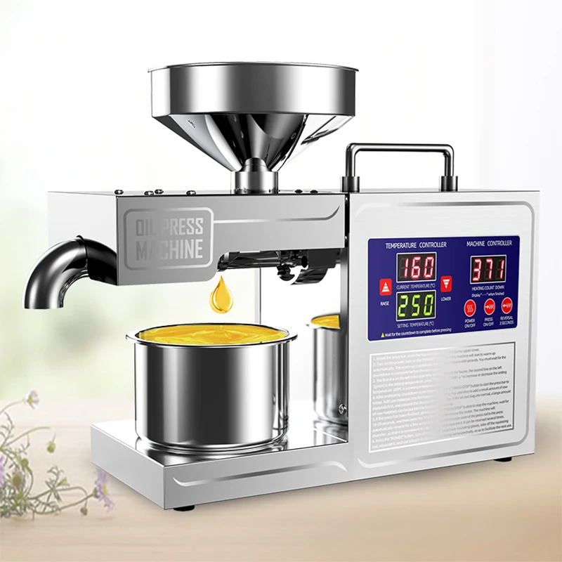B03S Intelligent Oil Press 3-6KG/H Stainless Steel Household Oil Press 820W Fully Automatic Small Edible Oil Processing 6
