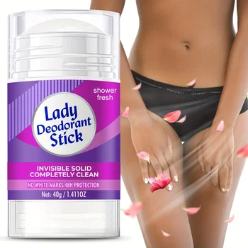 Lady Deodorant Stick - 48-Hour Odor & Wetness Protection, Invisible Solid Completely Clean Formula for Underarms, No White Marks 1