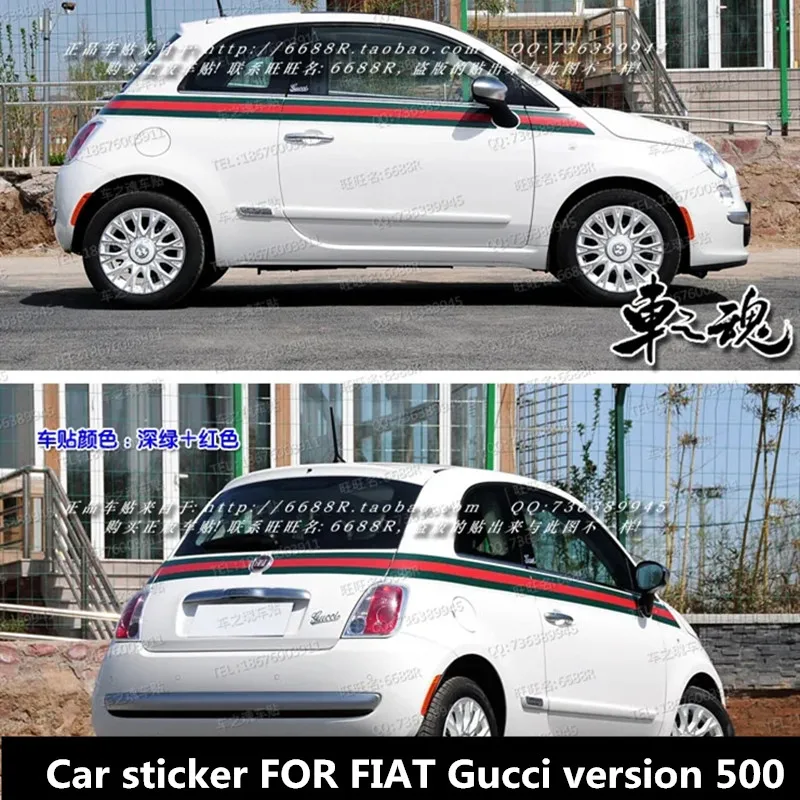 

Car sticker FOR FIAT Gucci version 500 body exterior customized sports decal film