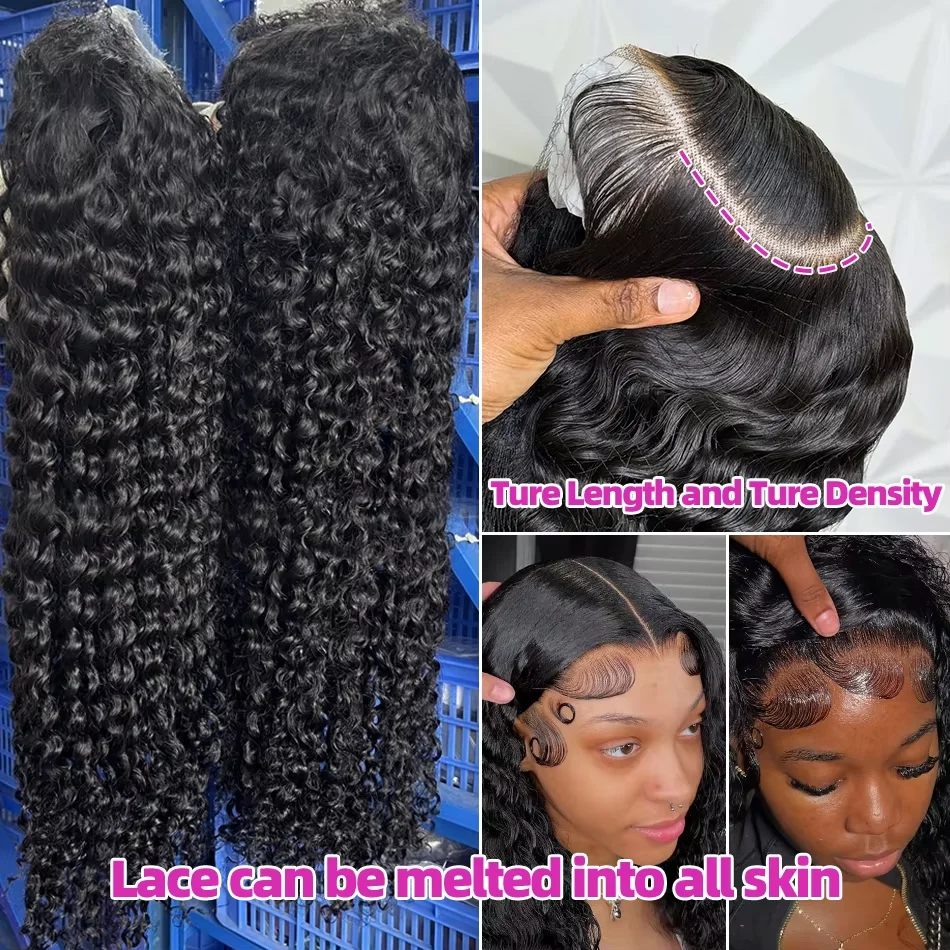Xcurly Curly 13x6 HD 30 34 Inch Deep Wave Lace Front Human Hair Wigs 13x4 Transparent Lace Frontal Wig 5x5 Glueless Remy Wig 4