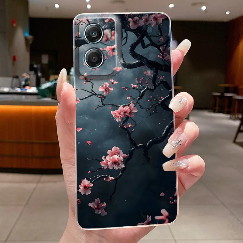 Fashion Butterfly Flower Phone Case - Soft TPU Silicone Back Bumper Etui