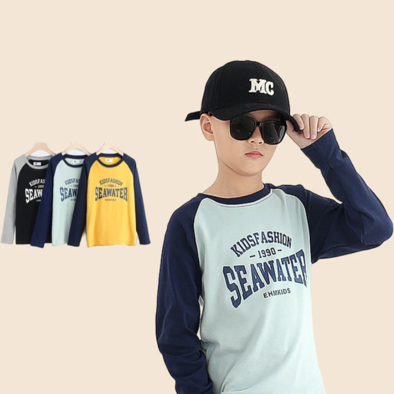 

Autumn And Winter Korean New Children's Long Sleeve T-shirt Versatile Shoulder Cotton Cashmere Top Base Shirt