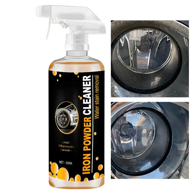 

Car Wash Iron Remover Rust Preventive Coating 500ml Exterior Care Rust Iron Remover Spray Brake Dust & Rust Stain Remover