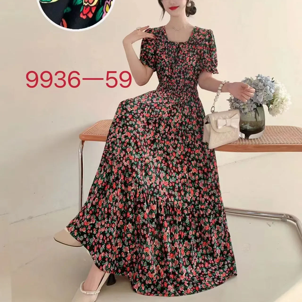 Women's Summer Indian Dress Robe Floral Korean Long Vintage Cotton Bohemian  2025 Casual Vestidos Para Mujer New in Dresses - AliExpress 200000345