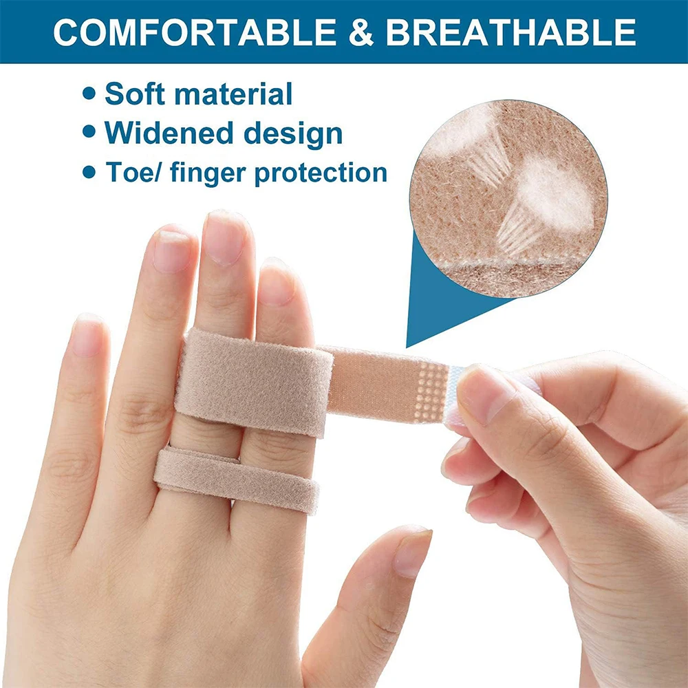 Toe Separator Hammer Toe Corrector 3Pair Hammer Toe Straightener Toe Splints Cushions Bandages for Correcting Crooked & Overlapping Toes Protector Separator