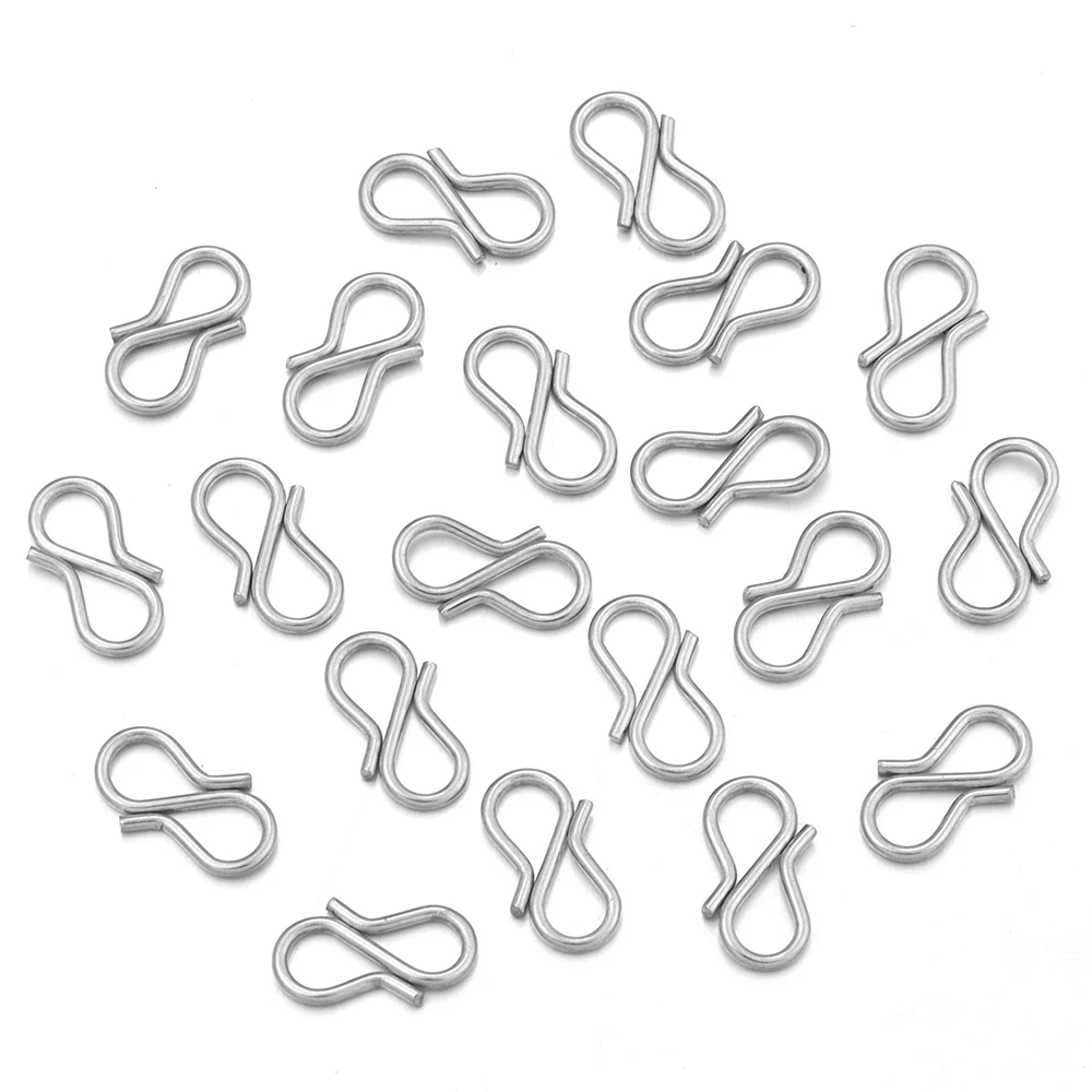 30 Stück Edelstahl S-förmige Endverschlüsse Haken Ketten Verbinder für Schmuckherstellung DIY handgefertigte Armbänder Halskette Zubehör – Detail 9