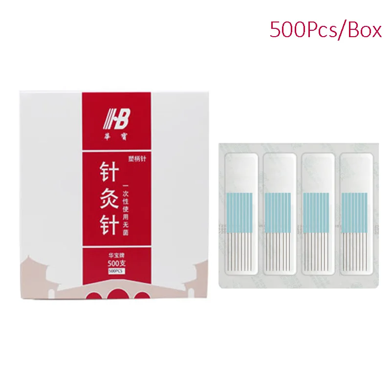 

500Pcs Superfine Disposable Sterile Acupuncture Needles Plastic Handle Beauty Accupuncture gasify needle filiform needle therapy