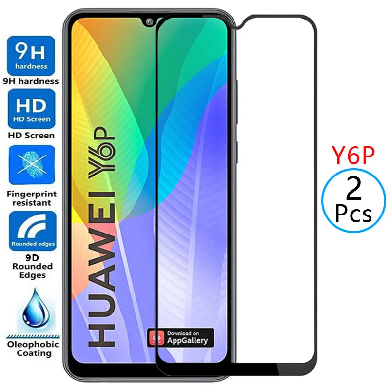 

9d protective tempered glass for huawei y6p screen protector on huaweiy6p y 6p y6 p yp6 6yp safety film huawey huwei hawei huawe