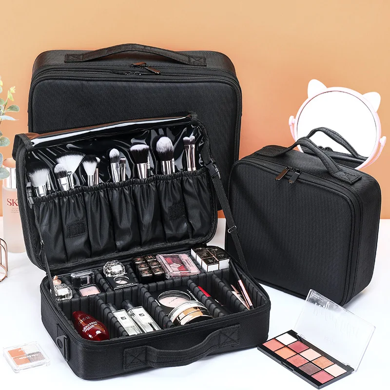 Large Capacity Makeup Kits Travel Cosmetic Bag for Women's Portable Cosmet Beauty Case Nail Tool Suitcases Lipstick Organizer 2