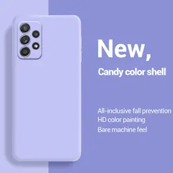 Liquid Silicone Phone Protection Cover - Premium Soft - Touch Case - A34 5G (Light Purple)