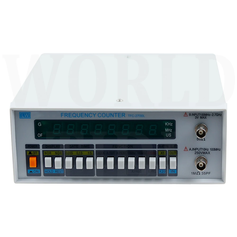 Frequency Counter Tester TFC-2700L Multi-Functional High Precision Frequency Meter 8 LED Display Instrument 10HZ-2.7GHZ High Resolution Frequency Counter frequency counter tester frequency meter