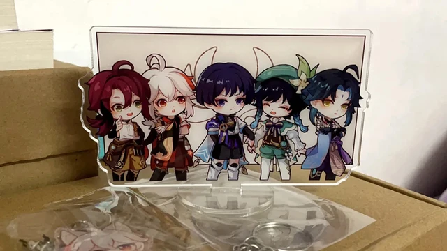 Anime Genshin Impacto Anjo Suporte Modelo Placa Mesa Decoração Xiao  Shikanoin Heizou Venti Kazuha Scaramouche Standee