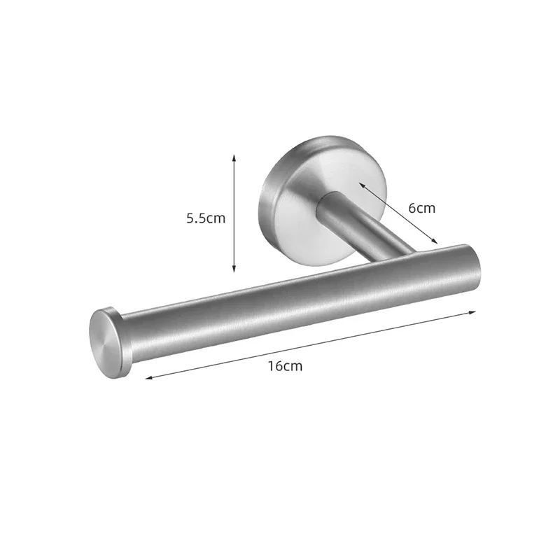 Silver Paper Holder Bathroom Hardware Set 304 Stainless Steel Towel Rack Toilet Liquid Soap Holder Towel Bar Toilet Accessories