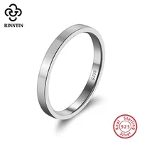 Rinntin 925 Sterling Silver 1mm 2mm 3mm Simple Wedding Statement Band Rings for Women Anniversary Stacking Finger Jewelry APR33 1
