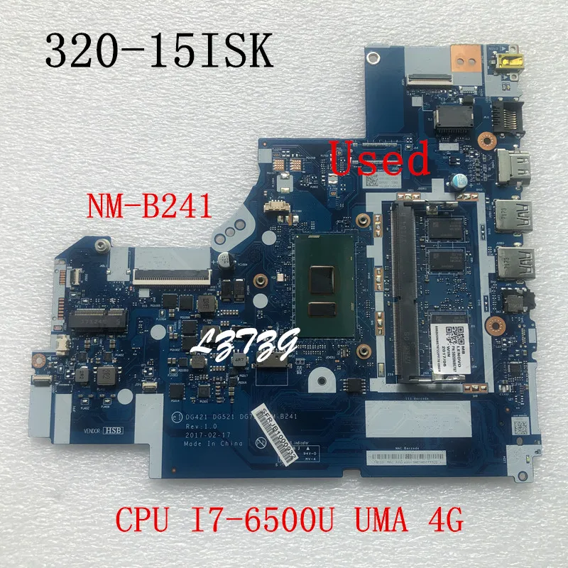 

NM-B241 для Lenovo ideapad 320-15ISK материнская плата для ноутбука, системная плата CPU I7-6500U UMA 4GB FRU 5B20N86797