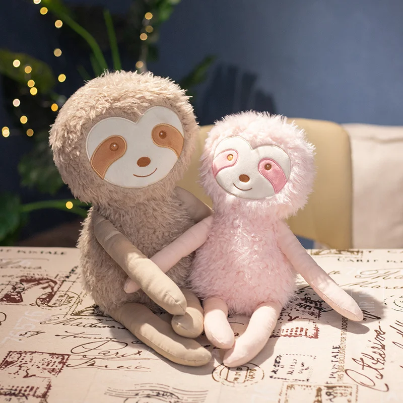 48/60cm Simulation Sloth Plush Toy Real Life Stuffed Animals Sloths Plushies Doll Cartoon Soft Kids Toys for Girls Boys Gifts