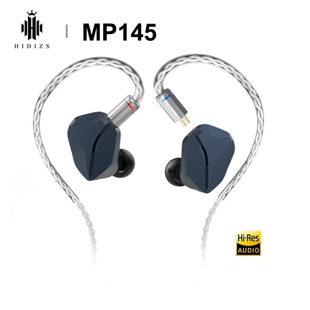 

Hi-Fi наушники Hidizs MP145, 14,5 мм, ультра-большие плоские магнитные Hi-Fi наушники-вкладыши, проводные наушники со съемным кабелем 0,78 2Pin