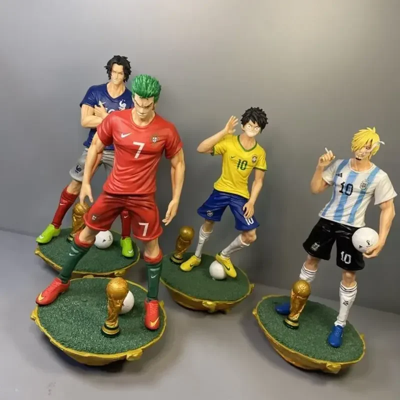 Nuovo One Piece Football Gk Sandwich Cos Messi Sauron C Ronaldo Feinene Malm Bapeias Coppa Del Mondo Palmare Modello Da Collezione Regalo