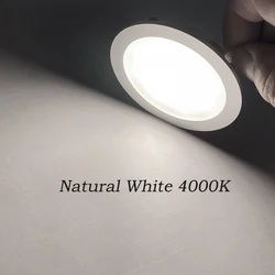 Ultra - Slim Dimmable Mini LED Downlight for Kitchens & Ceilings with Adjustable Color Temperature (Silver Shell)