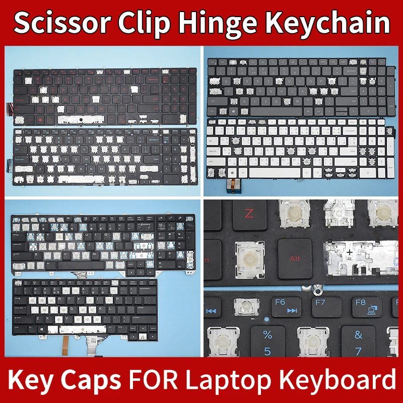 

Replacement Keycap Key Cap & Scissor Clip &Hinge For Dell latitude Vostro Inspiron Xps Precision Alienware Laptop Keyboard