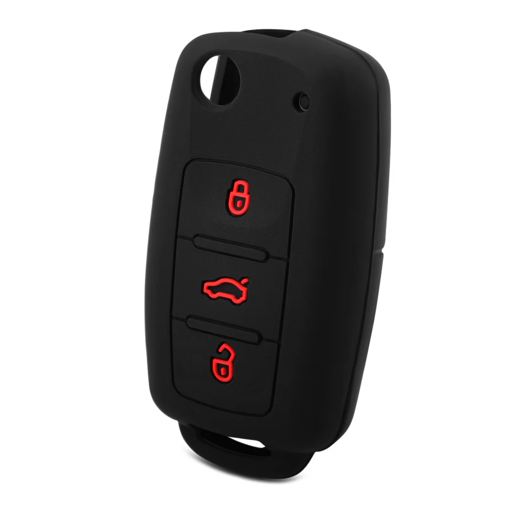 Silicone Car Key Case Cover for VW Volkswagen Golf 4 5 6 Bora Jetta POLO Passat B5 B6 Skoda Superb Octavia Fabia SEAT Ibiza Leon