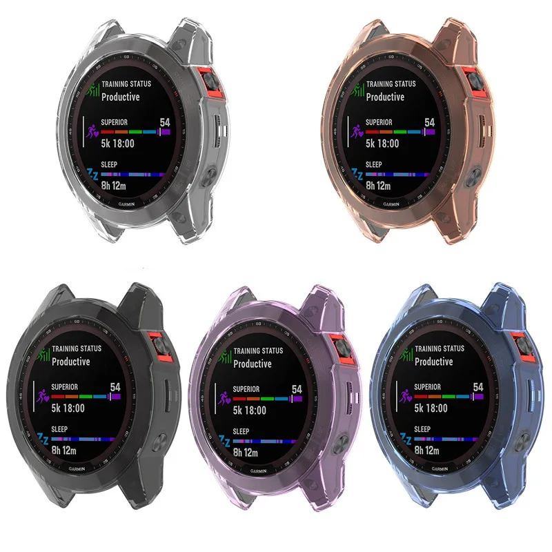 TPU Protective Case Cover for Garmin epix Gen2 Smart Watch Clear Colorful Soft Protector Cover Shell for epix Gen 2