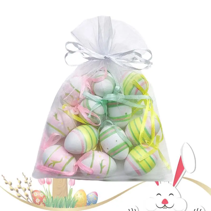 

Пасхальные искусственные яйца для дерева, пасхальные украшения, поделки «сделай сам» для внутреннего и наружного декора, весенние подвески, праздничное украшение
