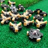14pcs Golf Shoe Spike Sports Spike Screw Golf Shoe Spikes Replacements Metal Thread Spikes Cleats Fits Most Sports Shoes Yellow 4
