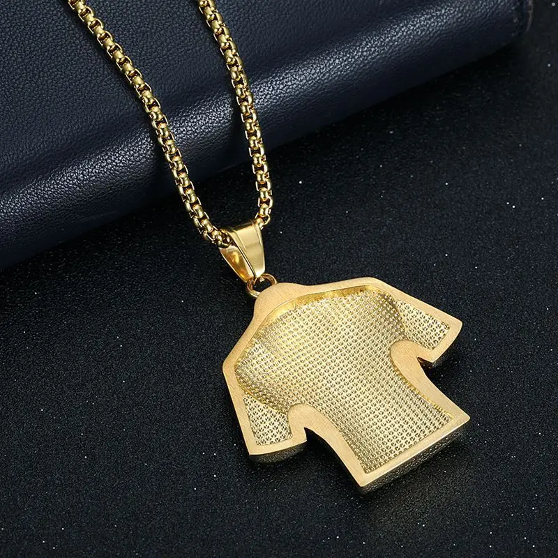 HNSP Lionel Messi 10 Jersey Pendant Chain Necklace For Men Boy Soccer Fan Football Hip Hop Jewelry Messi Accessories pendant chain necklace