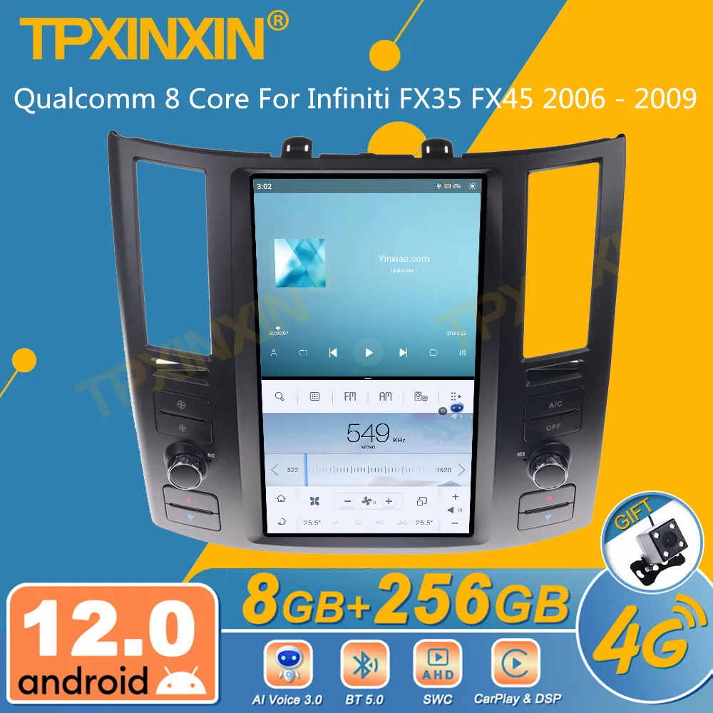 

Восьмиядерный процессор Qualcomm для Infiniti FX35 FX45 2006 - 2009 Android автомобильный радиоприемник Tesla экран 2Din стерео ресивер Авторадио мультимедийный блок