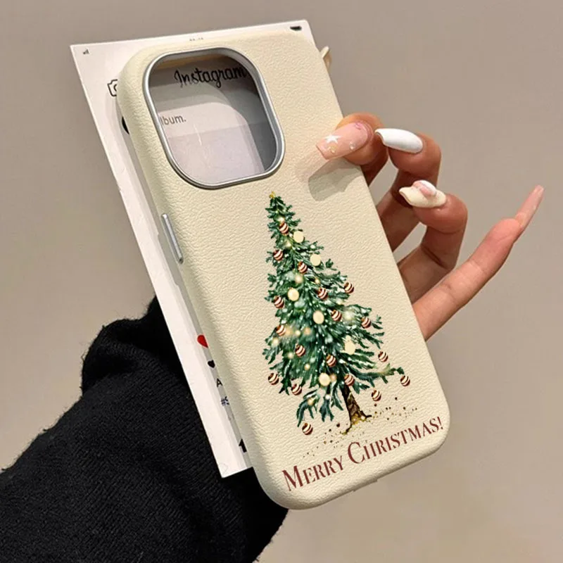 Festive Cartoon Christmas Tree Shockproof Phone Case - Cute and Durable Protective Cover