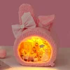 Diy Cottage Handmade Rabbit House Model Creative Birthday Gift Children's Toys Educational Stall 2