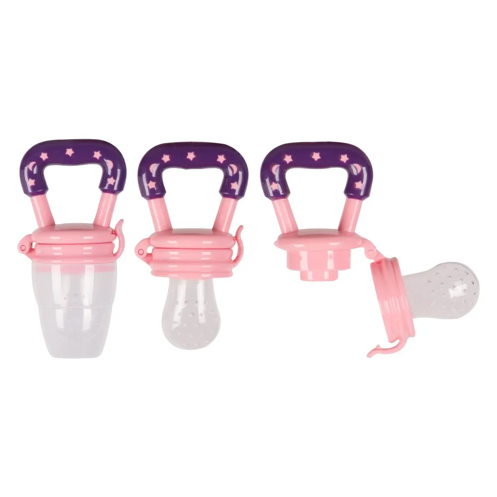 Pink Color Silicone Fruit Pacifier & Teether