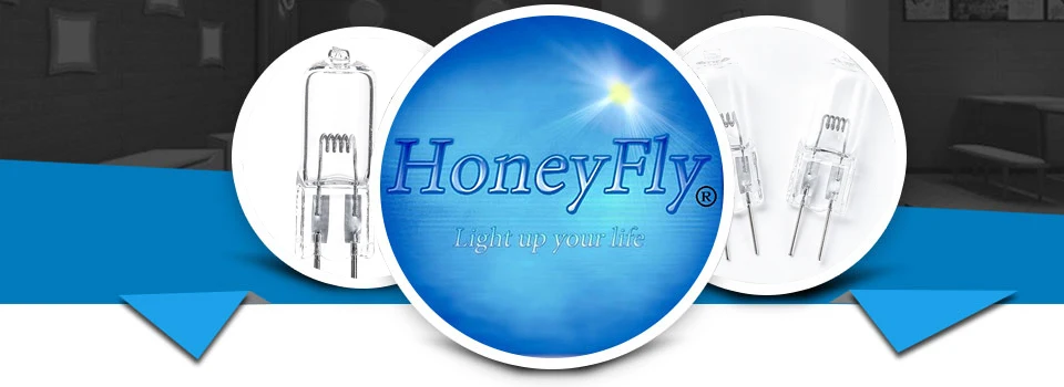 Description Picture 2 of itemHoneyFly 10pcs G6.35 Projection Halogen Lamp 46V 100W Warmwhite Bulb Clear Crystal Optical Instruments Stage Lamp
