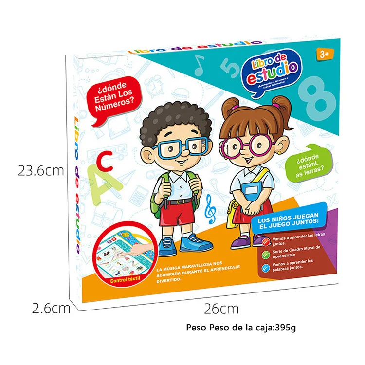 New Spanish  Point Reading Book Children Early Education Finger Touch Learning Language Multifunctional Voiced E-book Toy Gift 3