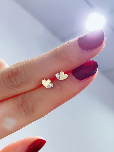 925 Sterling Silver Japanese Micro Inlaid Crystal Four-Pointed Star Plating 14k Gold Earrings Women Small Cute Banquet Jewelry 19