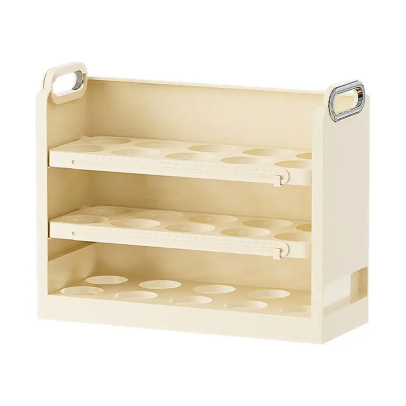 

Egg Holder Dispenser For Refrigerator Large Capacity Space Saving Egg Container Egg Tray Dispenser home kitchen accessories