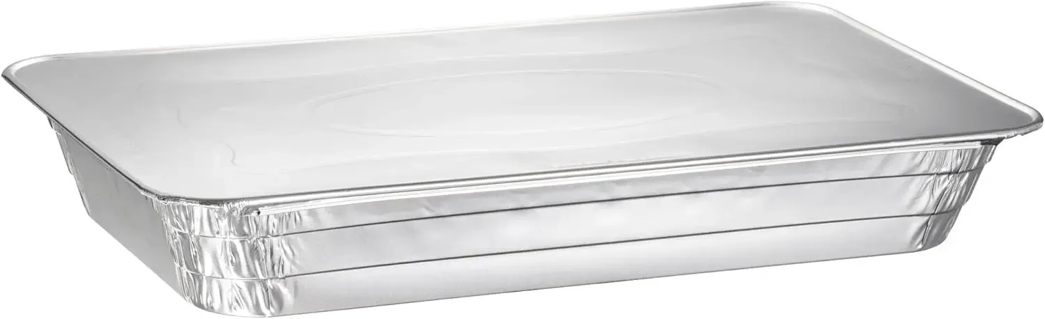 Full Size Deep Steam Aluminum Table Pans-Disposable to go Foil Pans for Chafing, Baking, Storing and Catering Containers