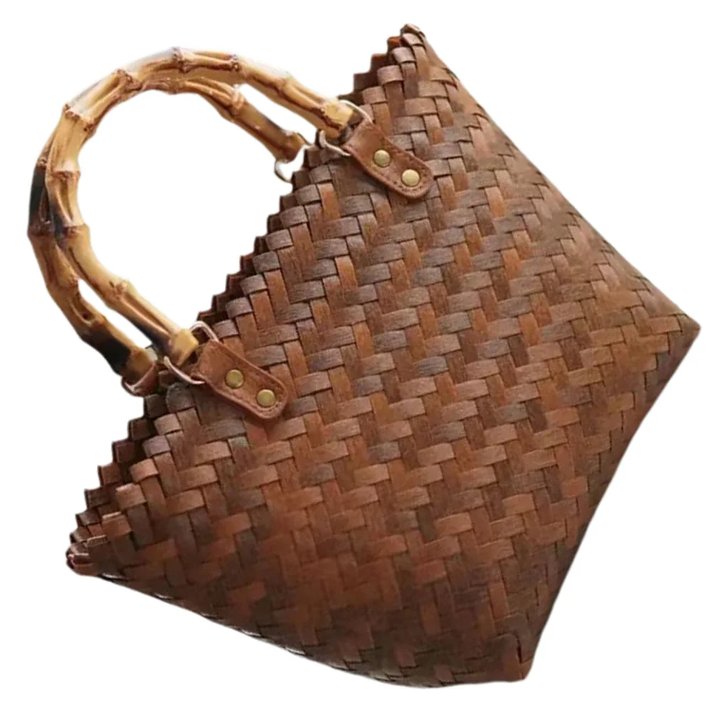 

Woven Bag Handbag Portable Straw Woven Storage Bag Summer Beach Tote Bag Straw Bag