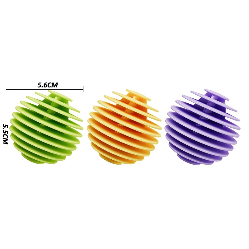 Set of 3 Reusable TPR Laundry Balls - Soft Anti-Winding Clothes Cleaning Tools for Washing Machines and Dryers