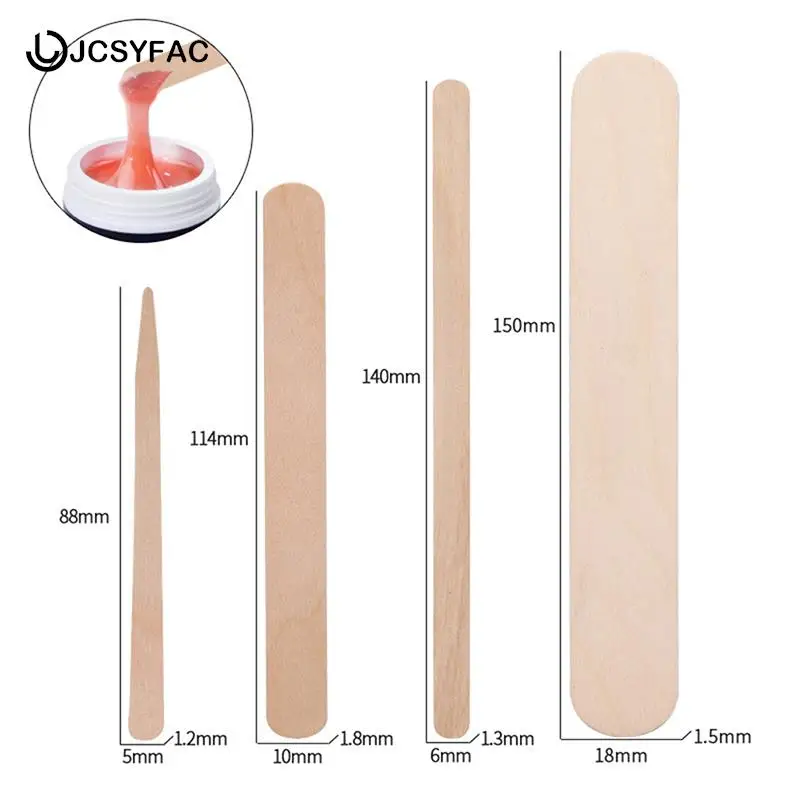 

100PCS Disposable Depilation Spatula Wax Sticks Woman Wooden Hair Removal Stick Wood Face Eyebrows Waxing Spatula Beauty Tool