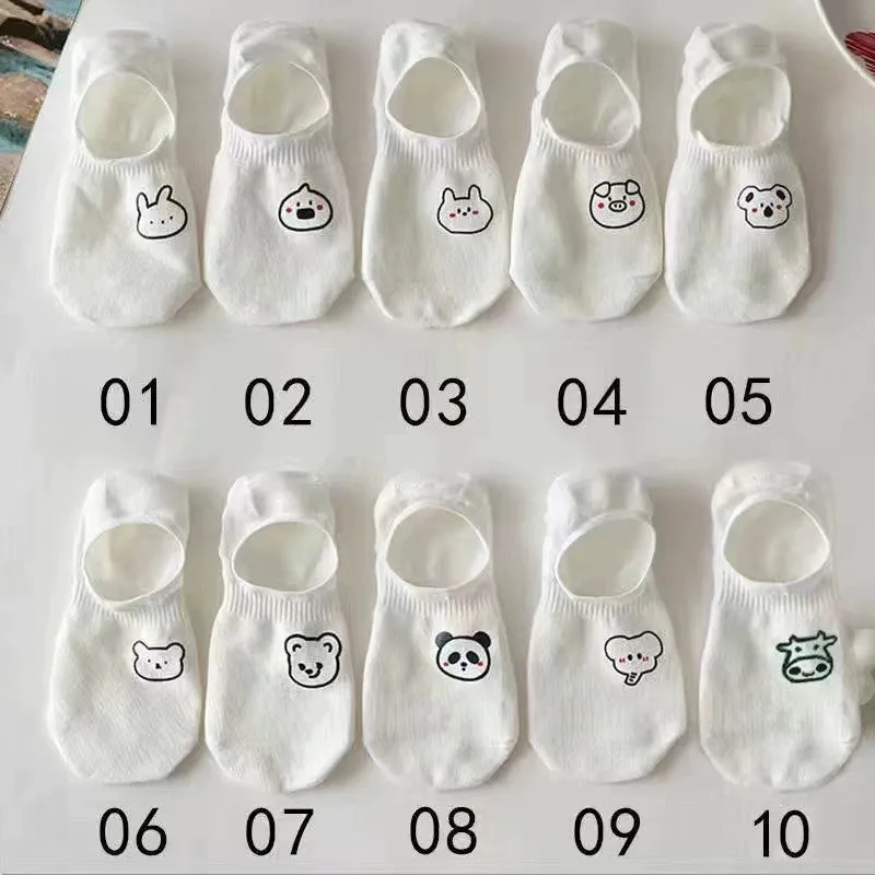 5/10/20 Pairs النساء الأبيض الكرتون غير مرئية الجو...