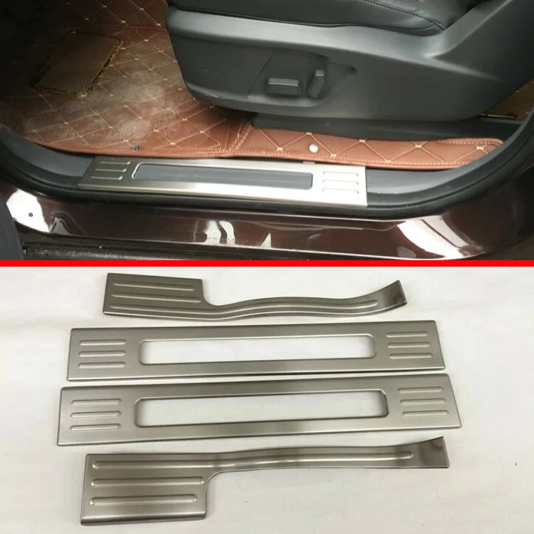 

Stainless Steel door sill Protectors For Ford Everest 2016 2017 2018 Car Accessories Stickers