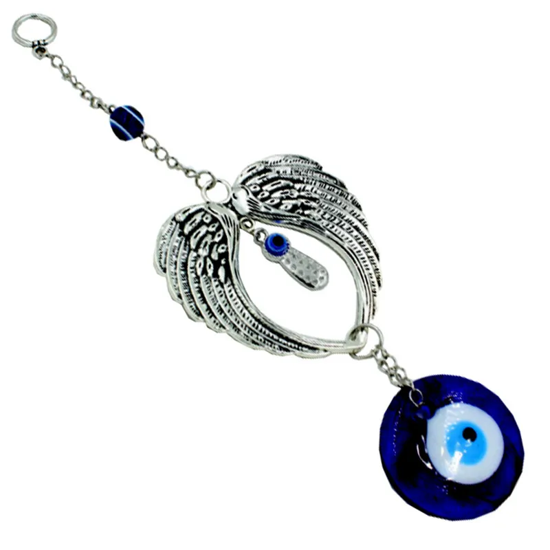 

Turkish Wings Blue Eyes Pendant, Car Wall Hangings, Indoor Decoration for Home and Garden, Evil Eye, 1Pc