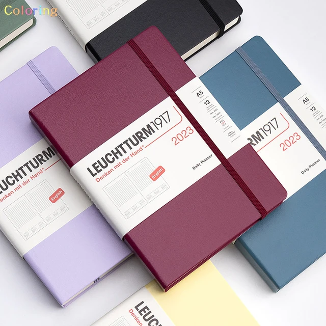 LEUCHTTURM1917 Daily Planner Medium (A5) 2023, Hardcover, 80g/m² Acid-free  Paper with High Ink Compatibility, 390 Pages - AliExpress