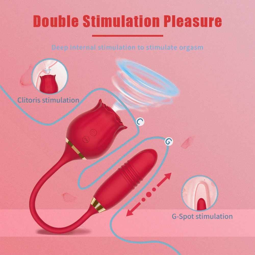 Rose Sucking Vibrator for Women Nipple Clit Stimulator Vibrating Egg Dildo Vibrators Clitoris Sucker Vibator Sex Toy for Women S0bb620e00b3e48c8b8daa1f888903444w