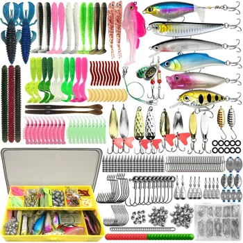 Fishing 83/133/193/239/409pcs Fishing Lure Kit For Trout/Pike/Bass Multi-Lure Fishing Set Layered Tackle Pro Gear Tackle Box 1