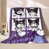 6 Sizes Warm Soft Sanrio Kuromi Custom Blanket Fluffy Children and Adults Sofa Plush Bedspread Throw Blanket for Sofa Bed 3